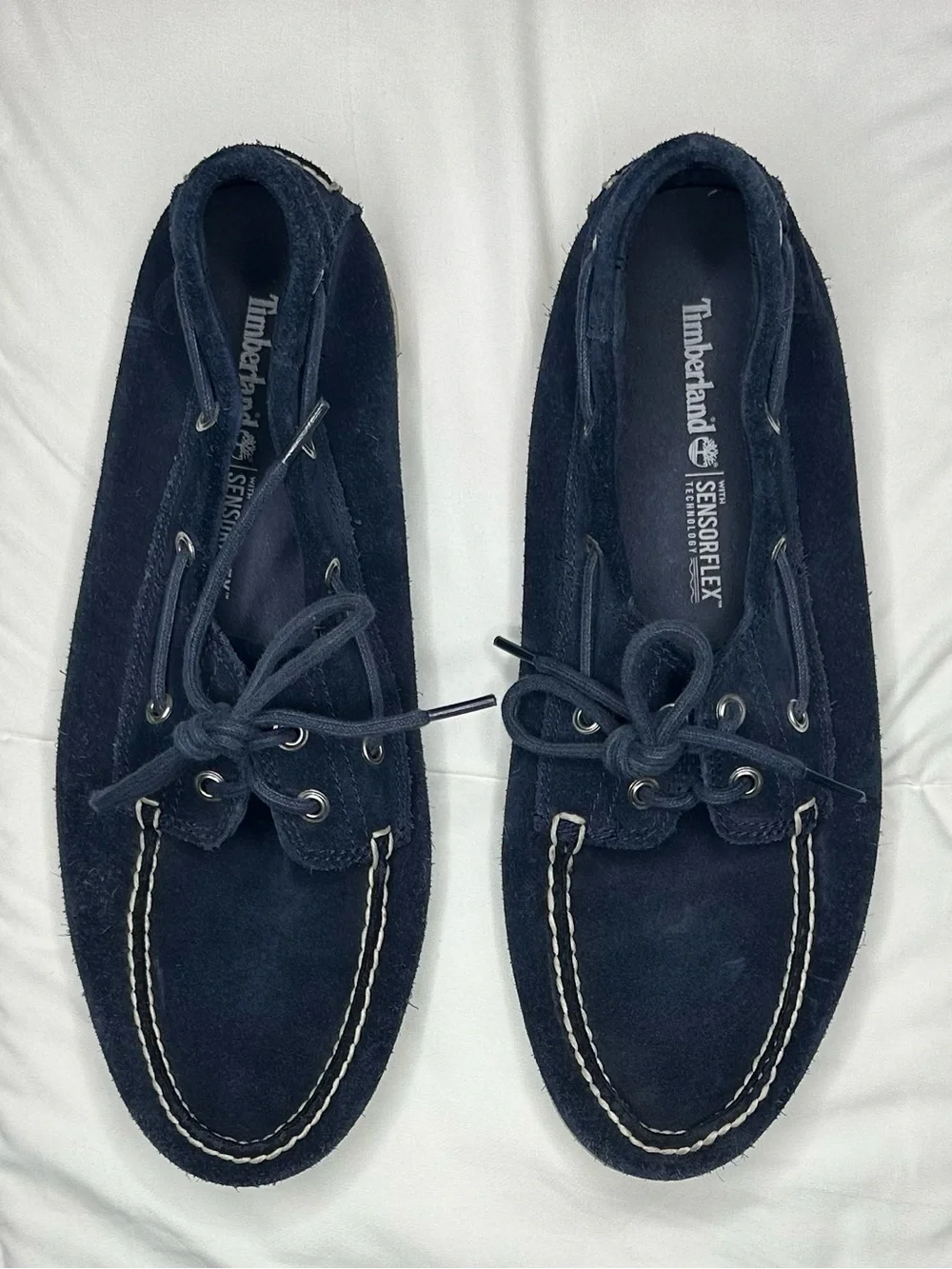 Timberland Men's Dark Navy Suede Boat Shoes